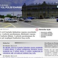 Azərbaycan Respublikasının Baş Dövlət Yol Polisinin www. dyp.gov.az domen adlı İnternet saytının monitorinqinin yekunu /İCMAL/