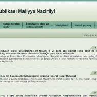 Azərbaycan Respublikası Maliyyə  Nazirliyinin www.maliyye.gov.az. domen adlı İnternet saytının monitorinqinin yekunu /İCMAL/